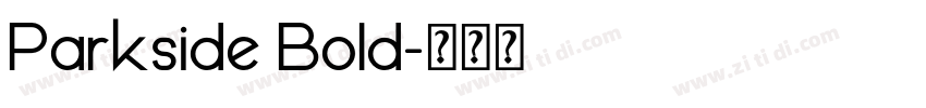 Parkside Bold字体转换 Parkside Bold字体转换
